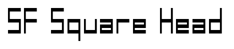 SF Square Head font